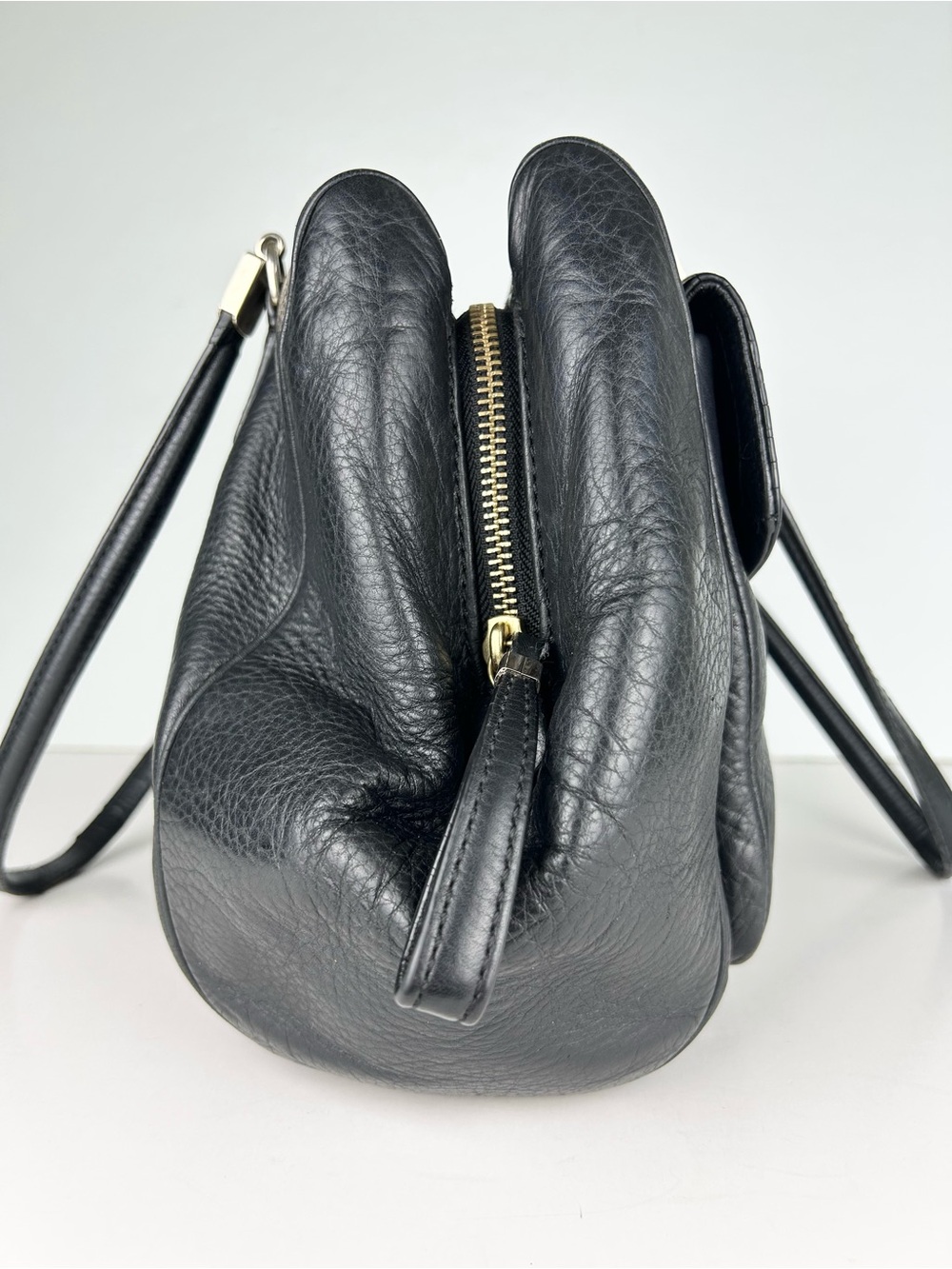 Coach Madison Madeline Black Leather Flap Purse Bag Satchel - Picture 4 of 15